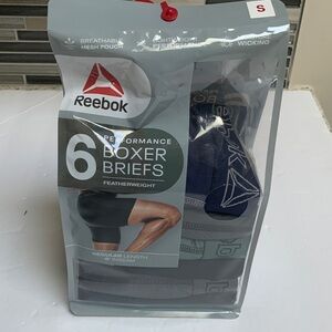 Comfy Reebok Performance Men's Featherweight Boxer Briefs,6pack,SizeS Brand New.